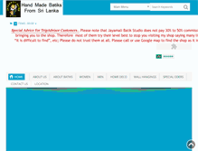 Tablet Screenshot of jayamalibatiks.com